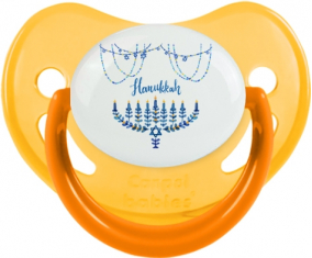 Judaísmo: Diseño de Hanukkah-4: Punta fisiológica tetina amarilla fosforescente