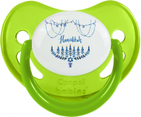 Judaísmo: Diseño de Hanukkah-4: Punta fisiológica fosforescente tetina verde