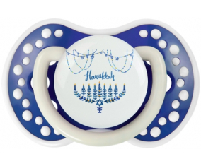 Judaísmo: Diseño hanukkah-4: Punta tetina azul-marina fosforescente Lovi Dynamic