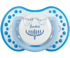 Judaísmo: Diseño hanukkah-4: Punta tetina azul blanco fosforescente Lovi Dynamic