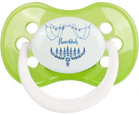 Judaísmo: Diseño de Hanukkah-4: Punta anatómica tetina verde clásica