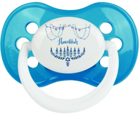 Judaísmo: Hanukkah design-4: Cyan classic Tetin punta anatómica