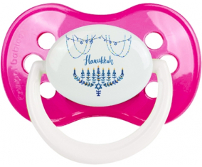 Judaísmo: Diseño de Hanukkah-4: Clásico punta anatómica tetina de color rosa oscuro