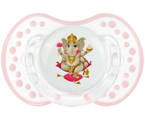 Ganesha hindú: Retro-blanco-rosa-tierno clásico tetina punta Lovi Dynamic