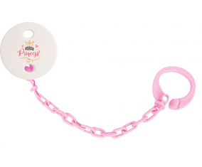 Attache-tétine Mi pequeño diseño princesa-2 color rosa claro