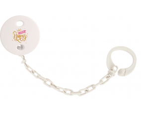 Attache-tetine Mi pequeña princesa diseño-3 color blanco