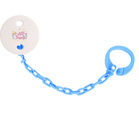 Attache-tetine Mi pequeño diseño princesa-8 color azul turquesa