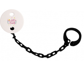Attache-tetine Mi pequeña princesa diseño-8 color negro