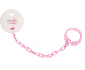 Attache-tetine Mi pequeño diseño princesa-8 color rosa claro