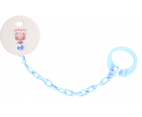 Attache-TetineAnimaux Funny Mouse Sky Blue