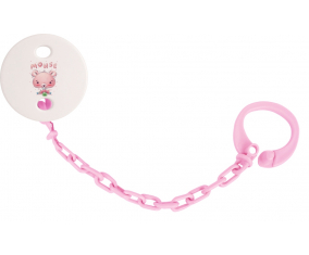 Attache-tétineAnimaux ratón divertido color rosa claro