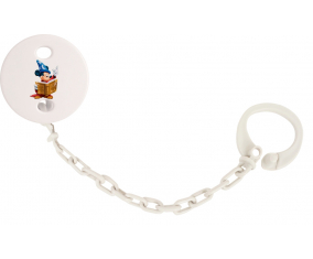 Attache-tétineDisney Mickey magician libro mágico color blanco