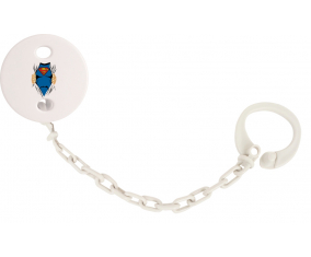 Attache-tetineSuperman design-1 color Blanco