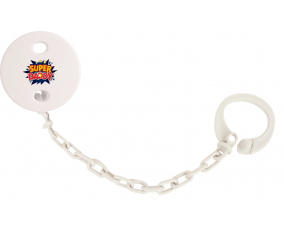 Attache-tetinSuper dady color blanco