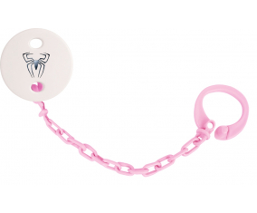 Attache-tétin Spiderman spider color Rosa claro