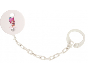 Attache-TetineAnimaux Vaca Divertida Color Blanco