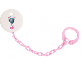 Attache-TetineAnimaux Música Divertida Color Rosa Claro