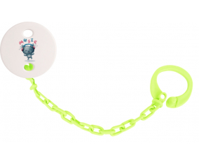 Attache-TetineAnimaux Funny Music Color verde