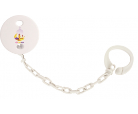 Attache-tetineIslam eid moubarek design-2 color Blanco