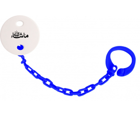 Attache-tetineMa sha allah en color marino árabe