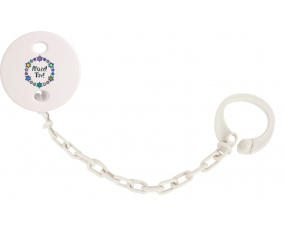 Attache-tetineMazel Tov design-1 color blanco