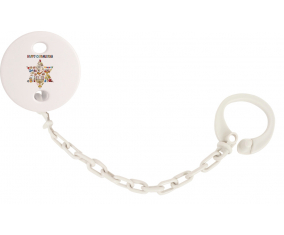 Attache-TetineJudaism: Feliz diseño hanukkah-1 color blanco
