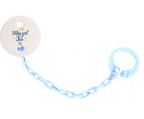 Attache-tétineJudaism: mazel tov hebreo design-2 color Sky Blue