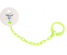 Attache-tétineJudaism: mazel tov hebreo design-2 color verde