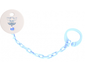 Attache-tétineJudaism: diseño hanukkah-4 color azul cielo