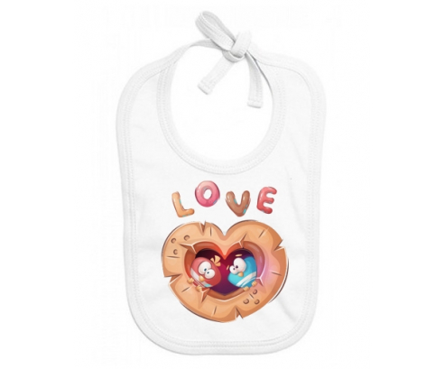 Bavoir bebé animales personalizados divertidos búhos amor