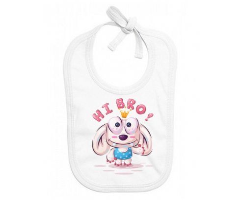 Bavoir bebé personalizado Hi Bro animales divertidos!