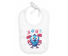 Bavoir bebé personalizado Fun Animals Boo!