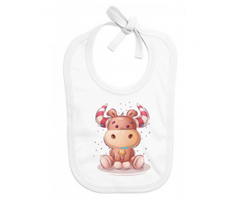 Bavoir bebé animales de risa personalizados Taurus
