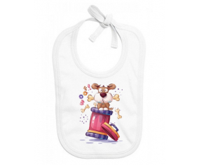 Bavoir bebé animales divertidos personalizados Woof!