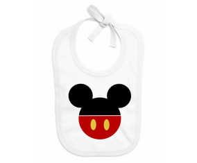 Bavoir pantalones cortos rojos personalizados de Disney Mickey