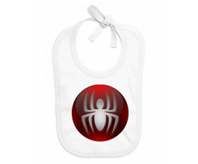 Bavoir bebé personalizado Spiderman spider button