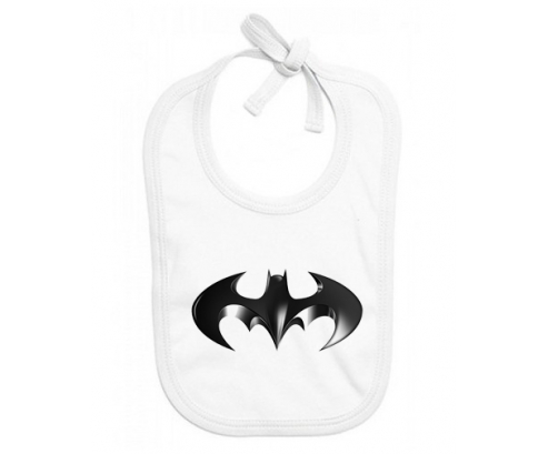 Bavoir logotipo negro de Batman personalizado para bebés