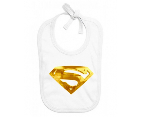 Bavoir bebé personalizado golden superman logo