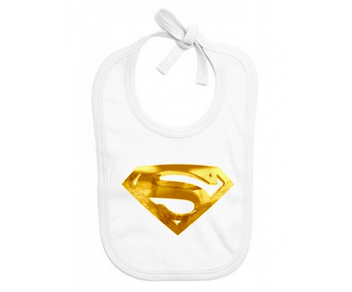 Bavoir bebé personalizado golden superman logo