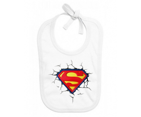 Bavoir logotipo personalizado de Superman para bebés rompe la pared