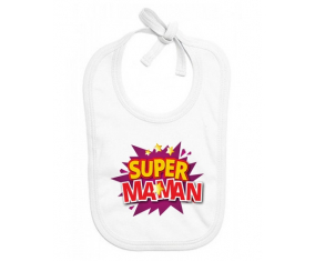 Bavoir bebé personalizado super mamá