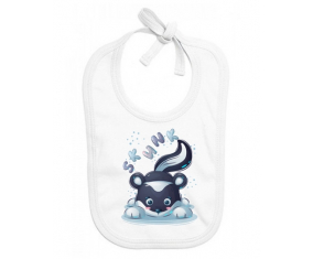 Bavoir bebé personalizado animales divertidos Skunk