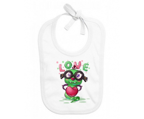 Bavoir bebé personalizado animales divertidos amor Diseño-2