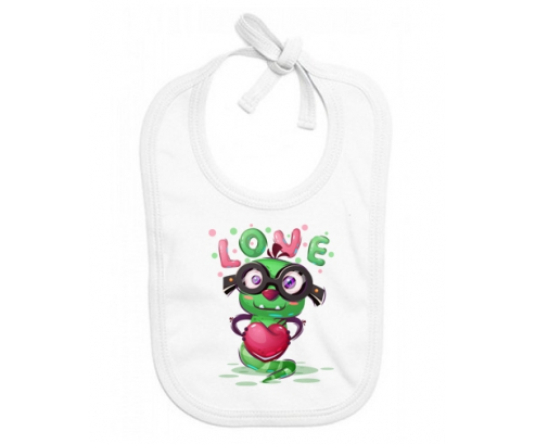 Bavoir bebé personalizado animales divertidos amor Diseño-2