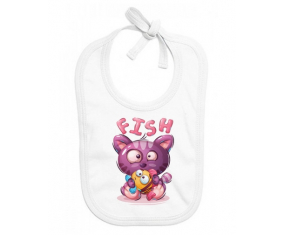 Bavoir bebé personalizado animales divertidos peces