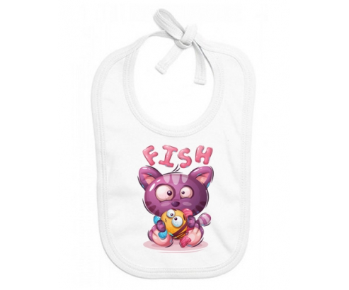 Bavoir bebé personalizado animales divertidos peces