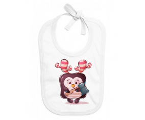 Bavoir bebé animales personalizados divertido pinguin martillo