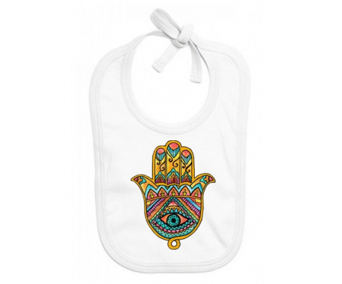 Bavoir judaísmo infantil personalizado: el mal ojo de Khamsa