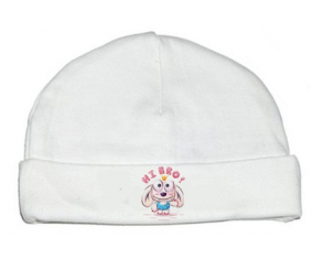 Bonnet bebé personalizado Hi Bro animales divertidos!