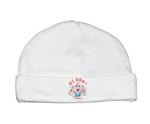 Bonnet bebé personalizado Hi Bro animales divertidos!